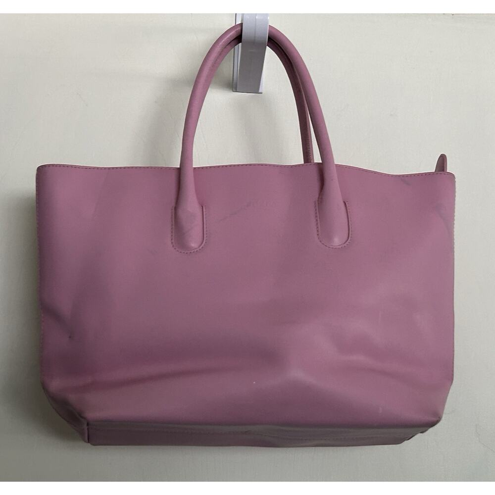 Furla Made In Italy Leather Handbag Lilac Pink Handles